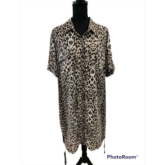 Short Sleeve Leopard Print Belted Dress by Fashion to Figure - Picture 4 of 10
